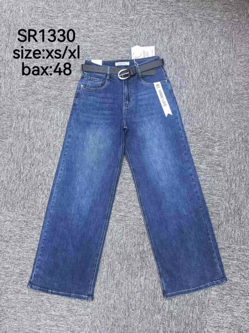 Spodnie damskie jeansy Roz XS-XL, 1 Kolor Paczka 12 szt